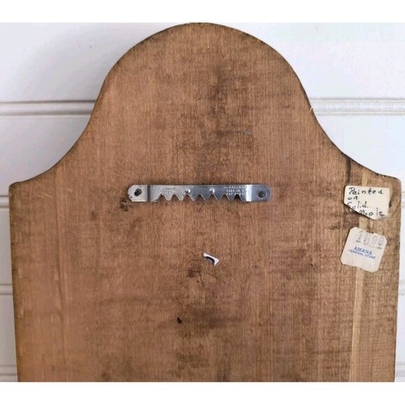 Vintage Floral Wall Plaque, Hand Painted Irises and Daisies, Solid Maple, EUC - Picture 7 of 10